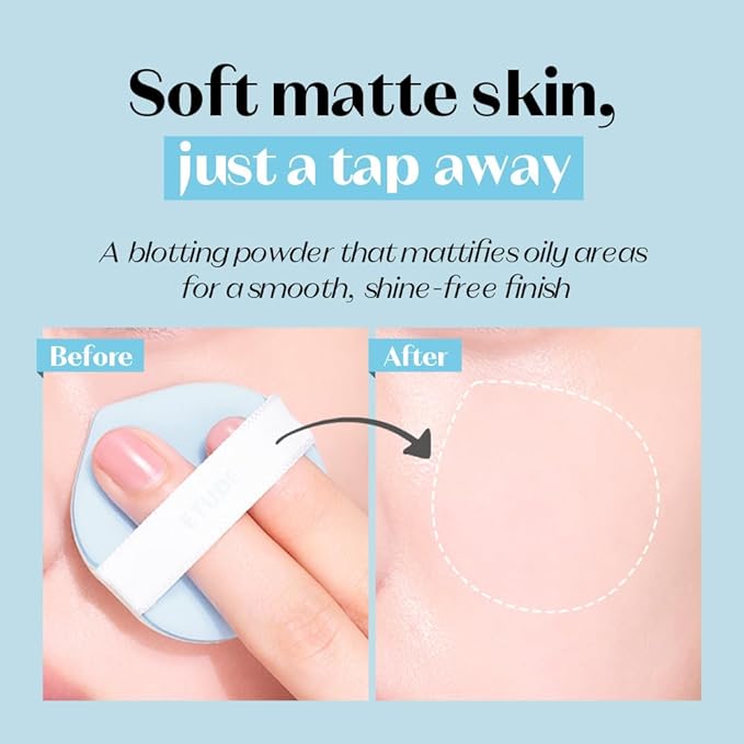 ETUDE Sebum Soak Jelly Pressed Powder makeup setting powder oil control, matte finish for oily and combination skins