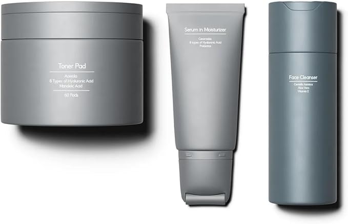 Toner Pad | Moisturizer | Face Wash Gel | Purifying | Brightening | Hyaluronic Acid | Revitalizing & Hydrating Vegan, Skin Care Set
