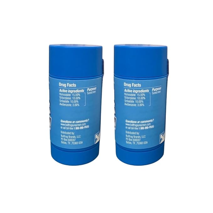 Bullfrog Quik Stick Sunscreen SPF 50 | Oxybenzone & Octinoxate Free | Broad Spectrum Moisturizing UVA/UVB, 2 pack