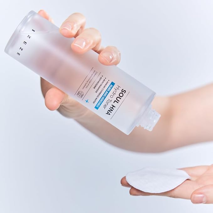 IZEZE Soul Hydro Toner 5.07 fl.oz, 150ml and Soul Hydro Cream 1.69 fl.oz, 50ml Bundle l Hyaluronic Acid, Korean Skin Care for Dry Skin