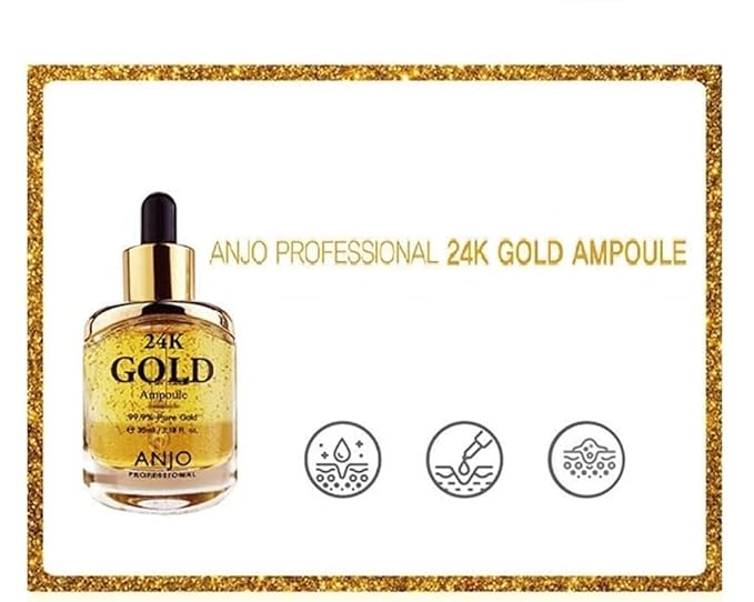 ANJO Skin Care 24K 1set 6+2 Toner 120ml, Emulsion 120ml, Essence 35ml, Cream 50g, Eye Cream 30g, Ampoule 35ml + Portable (Toner, Emulsion)