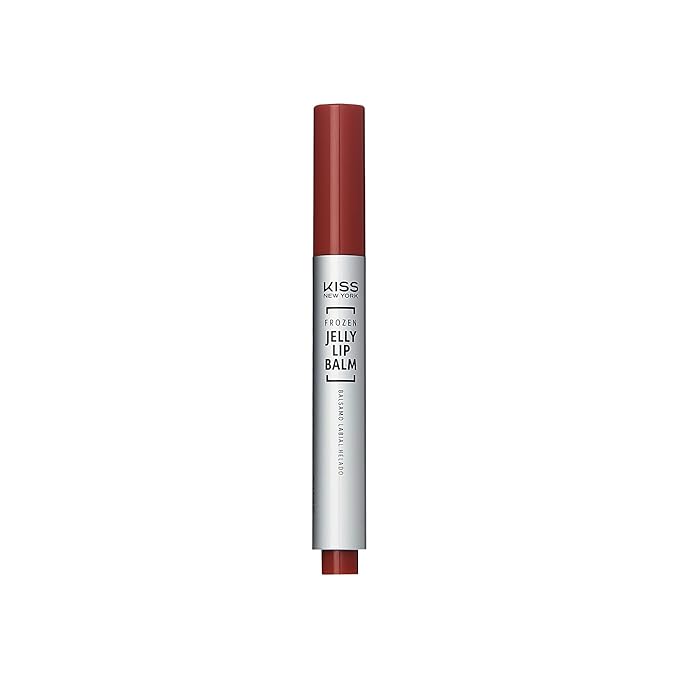 KISS NEW YORK Frozen Jelly Lip Balm Pen, High Shine Lip Gloss for Sheer Tint, Hydrating Melting Lipstick With Hyaluronic Acid, Cooling Effect With Menthol, Non-Sticky & Long Lasting (Shimmer Brown)