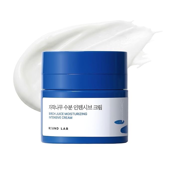 ROUND LAB Birch Juice Moisturizing Intensive Cream 1.69 Fl Oz, Deep Hydration Face Cream with Birch Sap and Hyaluronic Acid, Moisture Barrier Care, Rich but Non-Greasy Texture, Korean Skincare