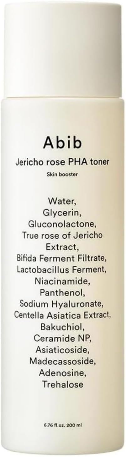 Abib Jericho Rose PHA Toner Skin Booster 6.76 fl oz / 200 ml, Toner with Rose of Jericho Extract for Improvement of Skin Elasticity and Skin Texture