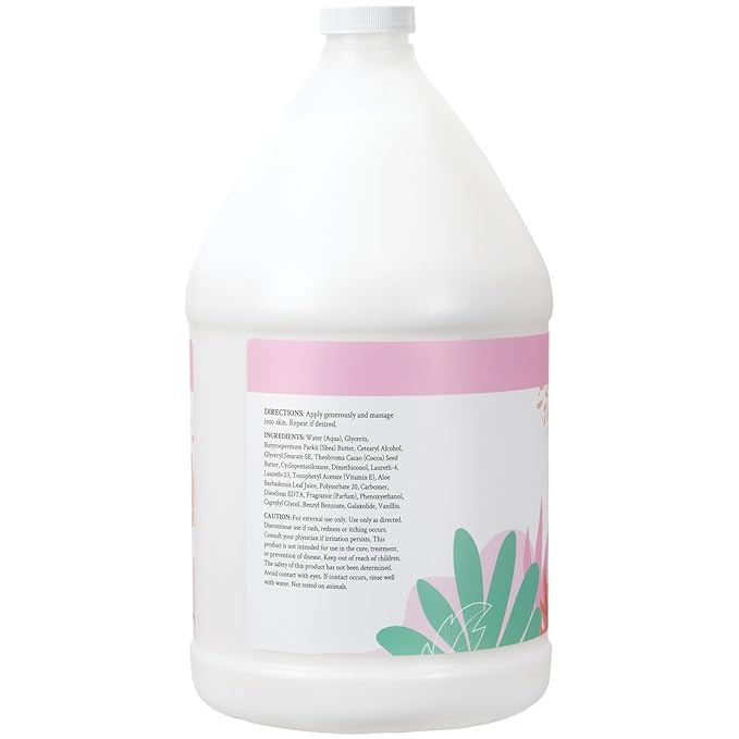 Ginger Lily Farms Botanicals Soothing Butter Lotion for Dry Skin, 100% Vegan & Cruelty-Free, Vanilla Sugar Bliss Scent, 1 Gallon (Pack of 4)