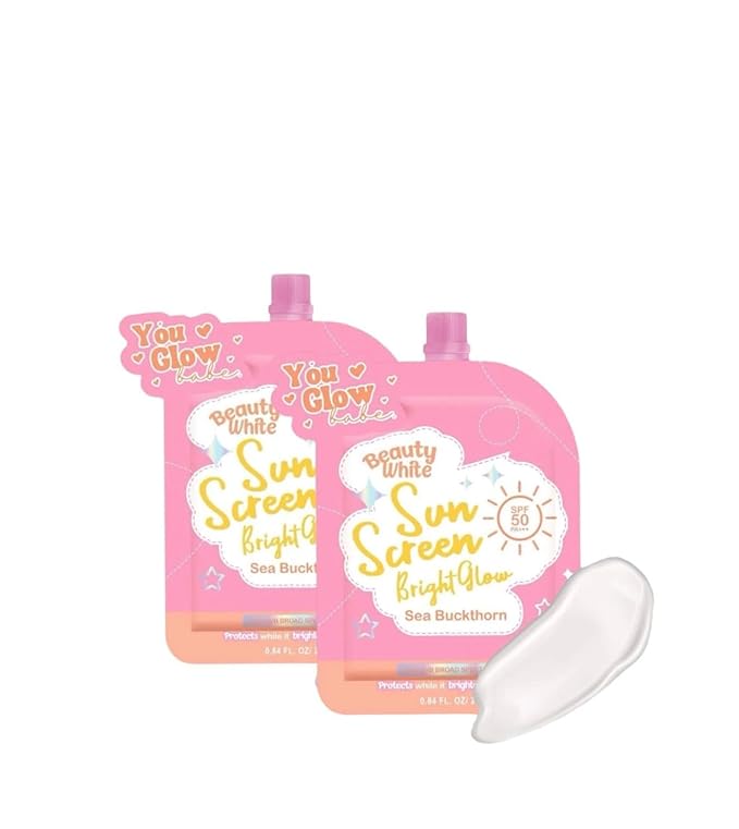 You Glow Babe Beauty White Sunscreen Bright Glow with Sea Buckthorn SPF 50 PA+++ (Twin Pack 25g)