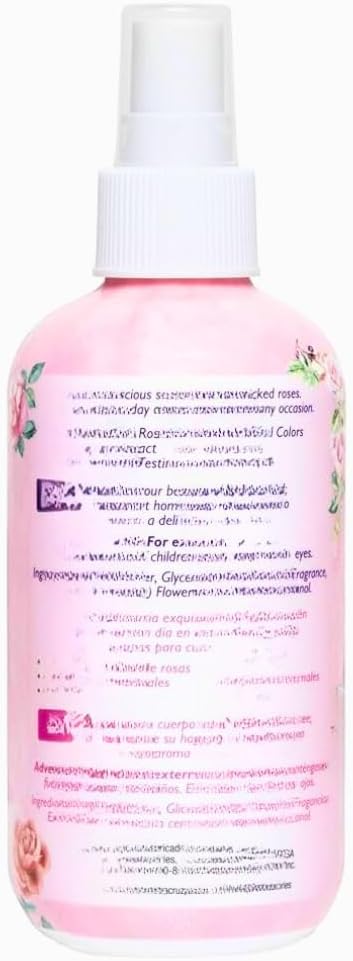 Hydrating Rose Water Mist Spray – 8 fl oz Refreshing Facial and Body Toner for Skin and Hair – Compatible with All Skin Types, Soothing, Alcohol-Free, pH-Balancing Floral Mist