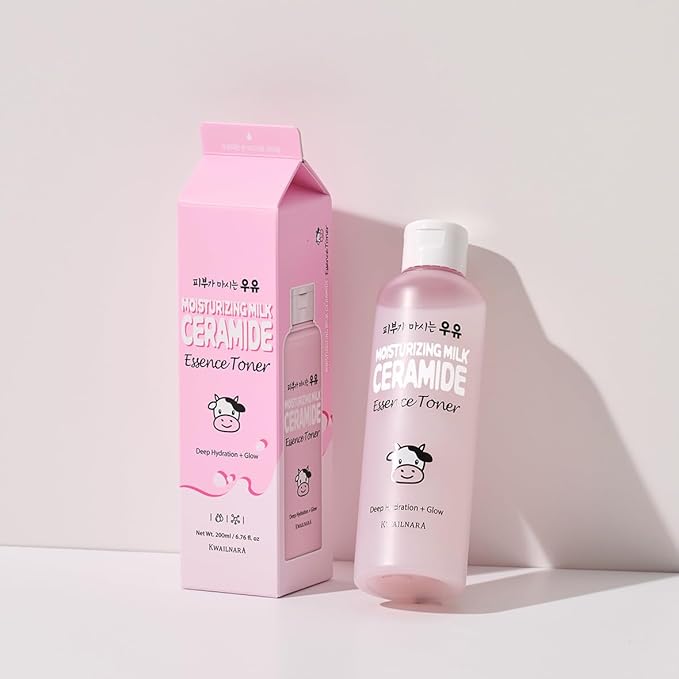 KWAILNARA Ceramide Milk Moisturizing Face Toner (6.76 Fl Oz) – Korean Toner for Barrier Repair & Deep Hydration | Milk Protein, Shea Butter & Royal Jelly