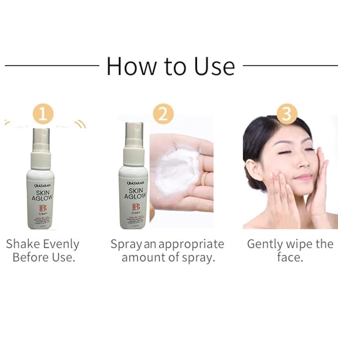 Spray BB Cream for Effortless Beauty, Face Concealer, Skin Aglow Flawless Finish, Suitable for All Skin Types, 1 Fl. oz
