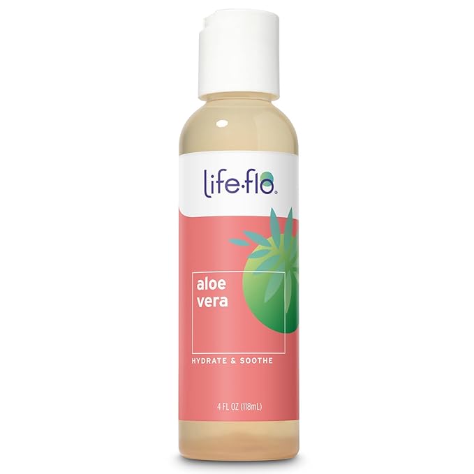 LIFE-FLO Aloe Vera, Soothing Moisture for Dry Skin Care, Calms Redness, Conditions & Hydrates Skin with Organic Aloe Vera Juice, No Synthetic Thickeners or Fillers, 4 FL OZ