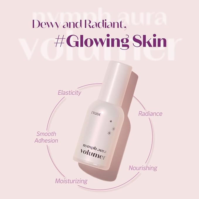 ETUDE Nymph Aura Volumer (0.81Fl Oz) | Face Primer, Korean makeup, Hydrating Radiant Cream, Restoring, Glow & Shiny Makeup Base, Smooth & Flawless Skin, Natural Finish, Kbeauty