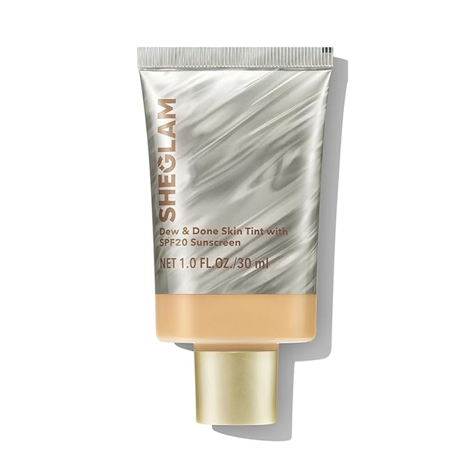 SHEGLAM Dew & Done Skin Tint with SPF20 Light-medium Coverage Foundation Evens Skin Tone-Bamboo