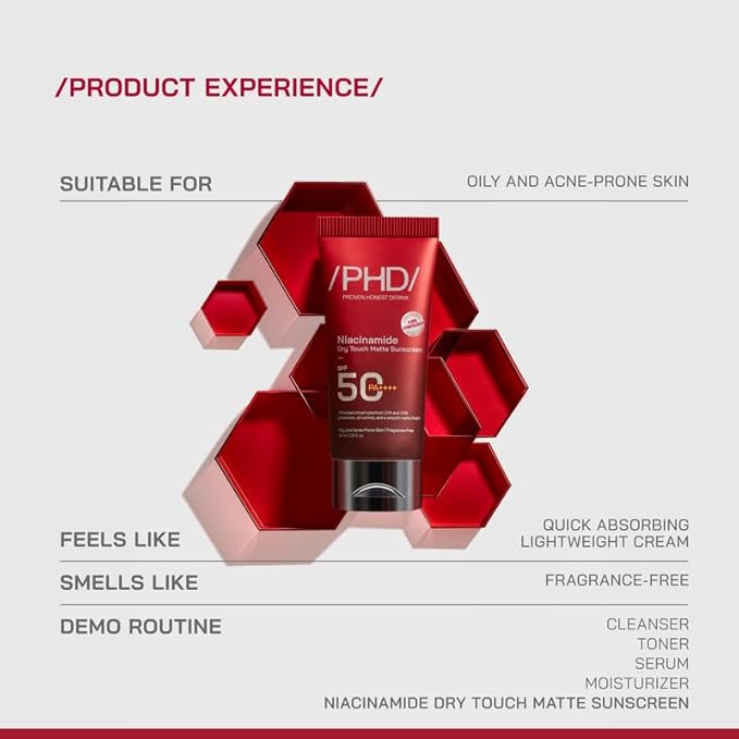 /PHD/Niacinamide Dry Touch Matte Sunscreen SPF 50 PA++++ 80 ml
