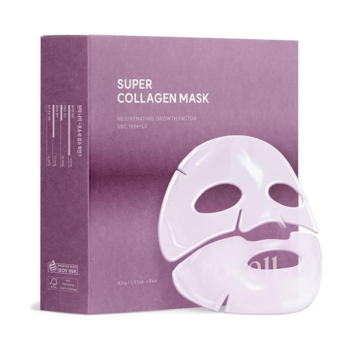 AROCELL Super Collagen Overnight Hydrogel Mask with Retinol & Stem Cell | Firming, Lifting, Plumping, Long-Lasting Glow | Korean Glass Skin Care | 43g x 7 | BSS Skincare Must-Have