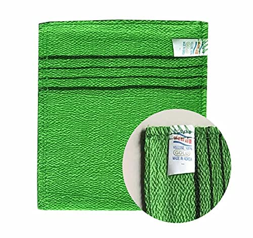 GOLDSANGSA-Korean Exfoliating Towel Washcloth Mitts 4pcs(Green)/ Korean Italy Towel Skincare Exfoliating Body Scrub Bath Cloth for Remove Dead Skin