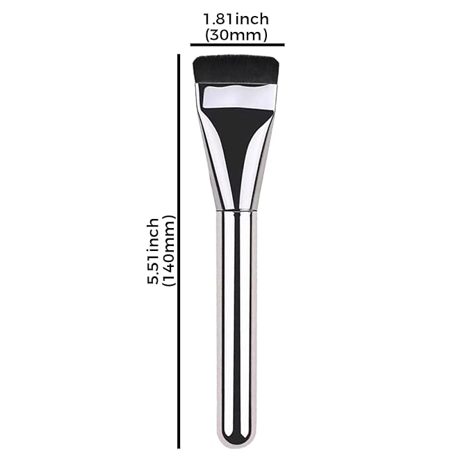 2pcs ultra thin blade foundation make-up makeup brushes thick square flawless foundation make-up makeup brushes, advanced Korean mixed face cream makeup brushes (metal, purple, white)
