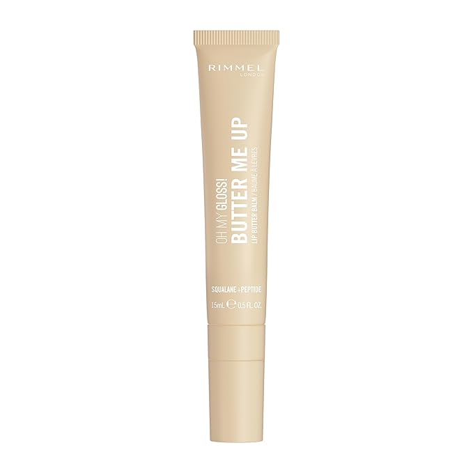 Rimmel London Oh My Gloss Butter Me Up Lip Butter Balm 001 Vanilla Frost, Hydrating Lip Balm, Tinted Lip Balm, Lip Care, Hydration, Nourishing, Squalene