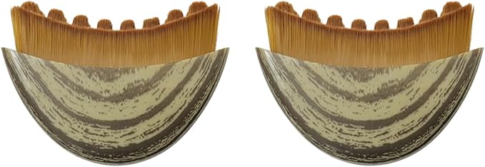 2pcs Contour Face Brush for Face, Chin & Jawline Sculpting Designed,Facial Dry Brush-Lymphatic Drainage Massager Help to Fit The Skin Precisely and Relieve Fatigue