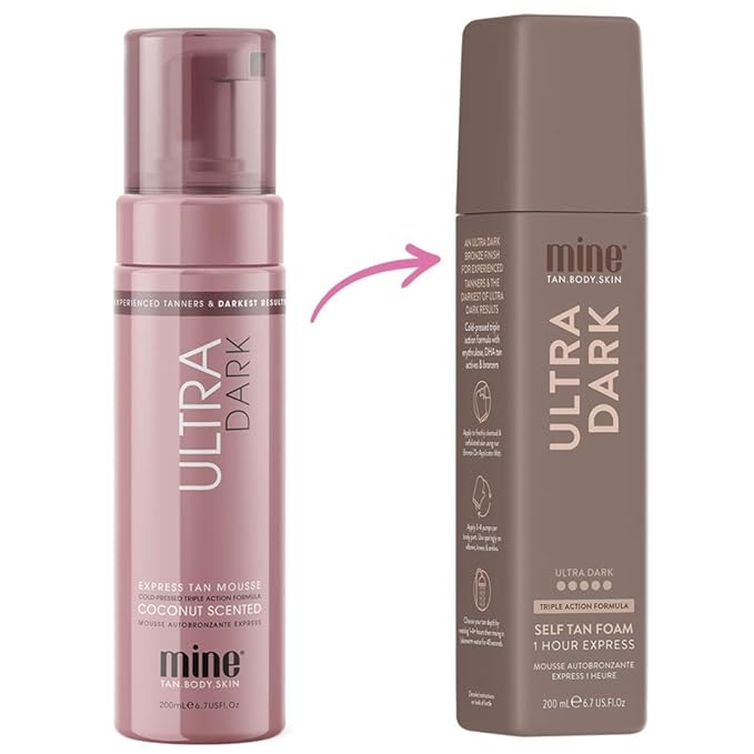 MineTan Ultra Dark Self Tanning Foam | Bronze Collection - Best Fake Tanner Mousse for a Deep Instant Bronzing Glow, 1 Hour Express, Face & Body, Ultra Hydrating Formula, Coconut Scented, 6.7 Fl Oz