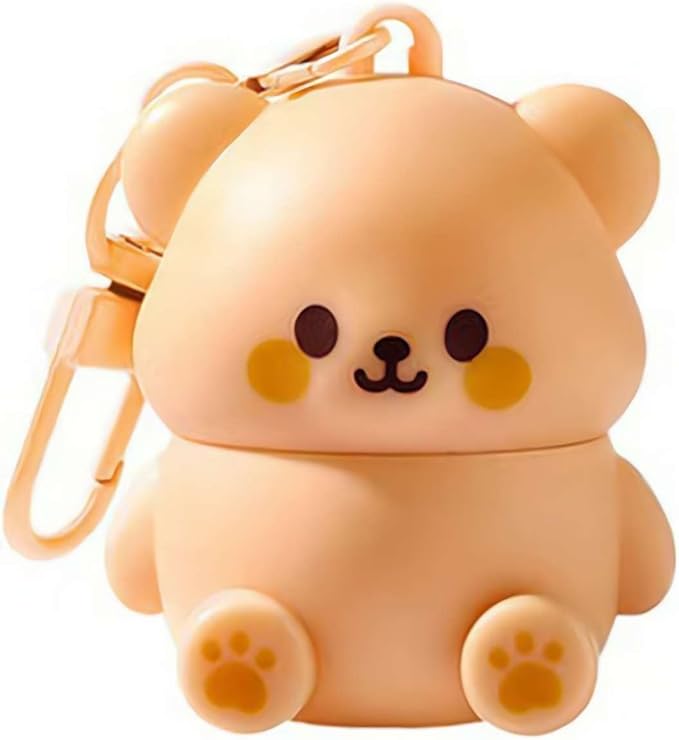Cute Little Bear Lip Balm for Children,Anti-Dry Anti-Crack Moisturizing Lip Gloss,Natural Ingredients Lipsticks Lip Care Products,Fruit Flavored Lip Stick for Kids (Yellow1)