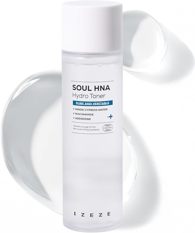 IZEZE Soul HNA Hydro Toner 5.07 fl.oz, 150 ml | Hyaluronic Acid, Dry Skin, Korean Skincare for Hydrating, Cypress Water for Hydration, Skincare Coreano