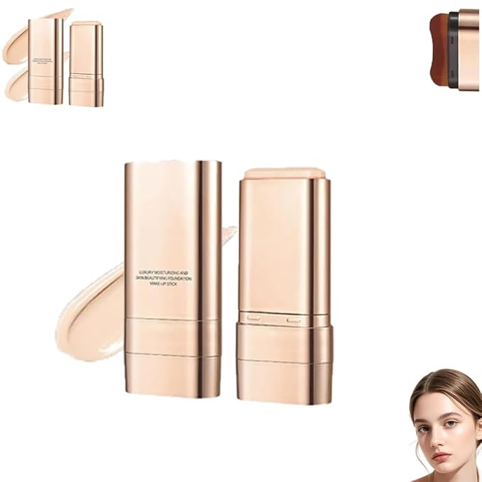 Luminous Dual-Ended Concealer Foundation Stick Korean 3 in 1, Double-Ended Stick Foundation, Flawless and Long-Lasting, Lightweight, Brightens, Long-Lasting for All Skin Types (#01Bright White)