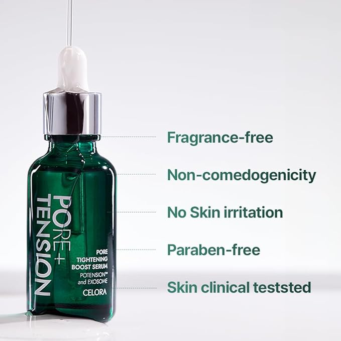 CELORABY Potension Pore Tightening Boost Serum - Advanced Korean Skincare Pore Minimizer with Exosome Technology, Targets Excess Sebum & Impurities (1.01 fl.oz)