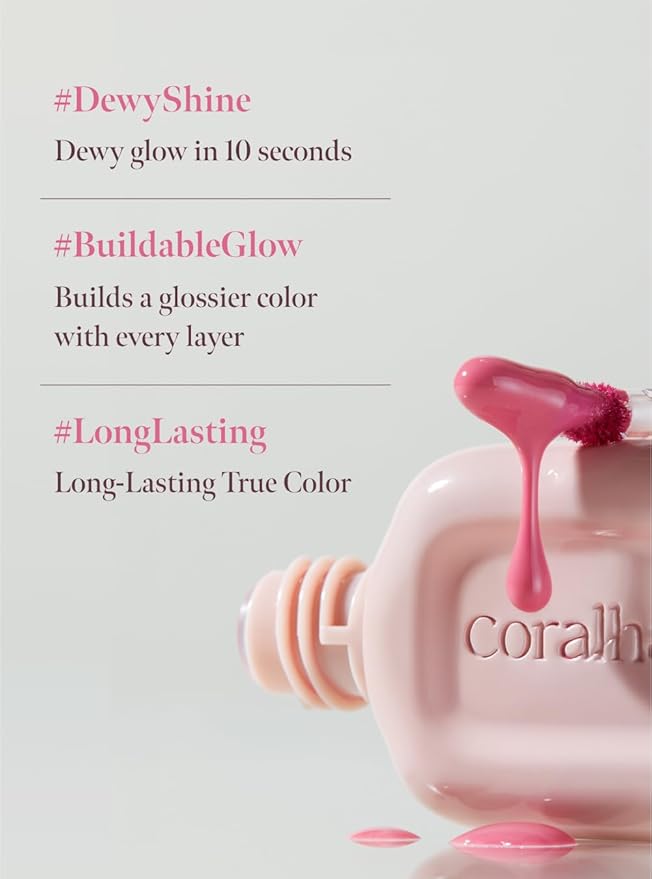 Dew Drop Tint #205 Honeydew 4.5g, Glossy, Lightweight Lip Stain, Glass-Like, High Shine, Moisturizing Lip Oil, Long Lasting Color, Hydrating Gloss, Dewy Finish, Korean Beauty Makeup