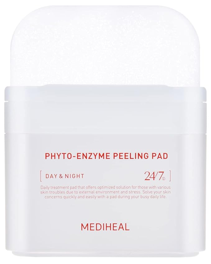 MEDIHEAL Toner Pad Madecassoside for Blemish Care Improve Uneven Skin Tone 100 Pads, Phyto Enzyme for Gentle Exfoliating 90 Pads