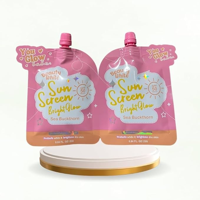 You Glow Babe Beauty White Sunscreen Bright Glow with Sea Buckthorn SPF 50 PA+++ (Twin Pack 25g)