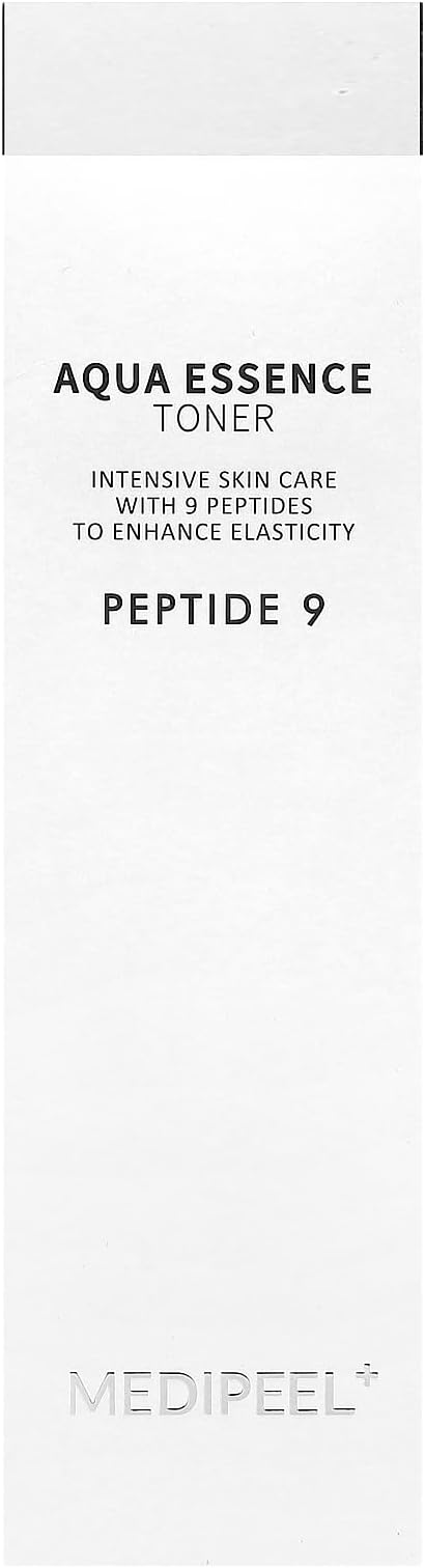 Medi-Peel Peptide 9 Aqua Essence Toner 250ml, Facial Toner for Elasticity, Moisturizing Toner, Collagen Firming, Anti-Aging, Glow Skin, Collagen, Hyaluronic Acid, Korean Skincare, for All Skin Types