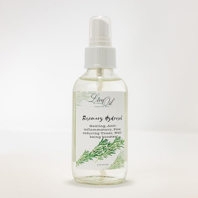 Rosemary Hydrosol — Natural Facial Mist & Skin Toner | Refreshing Botanical Water | for Oily & Combination Skin | 4 fl oz / 120 ml