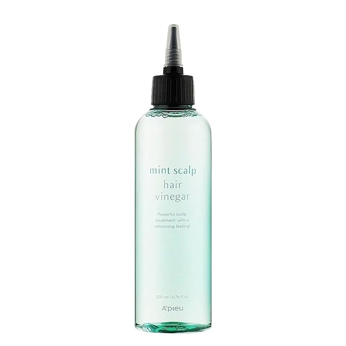 A’PIEU Mint Hair Vinegar for Scalp Cooling & Refreshing Care, Detox & Clarifying Treatment for Dandruff & Buildup, Smooth & Shiny Hair, pH Balancing, Korean Haircare, 6.76 fl oz