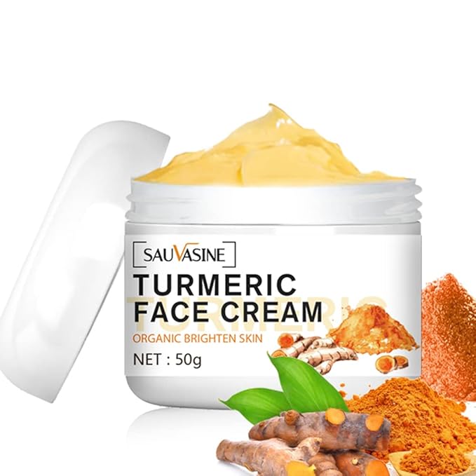 Lanthome Turmeric Face Cream for Face Care Anti-Aging Cream Brightening Face Moisturizer Cream,Skin Repair,Turmeric Moisturizing Cream for Dark Spots Remover,Evens Skin Tone-50g