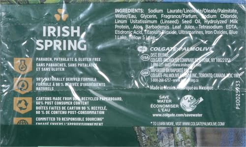 Irish Spring Deodorant Bath Bar Aloe,3.75 Ounce, 3 Count