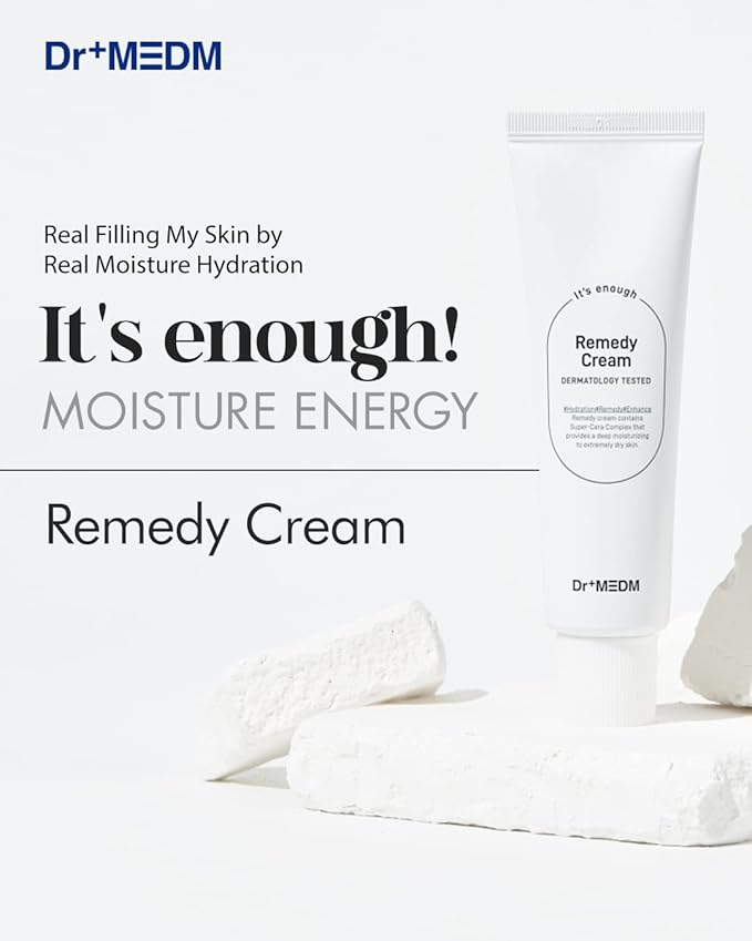 Facial Remedy Cream, Skin Barrier Repair Face Moisturizer with Hyaluronic Acid & Amino Acid, for Extremely Dry & Cracked Skin, 1.69 fl.oz.