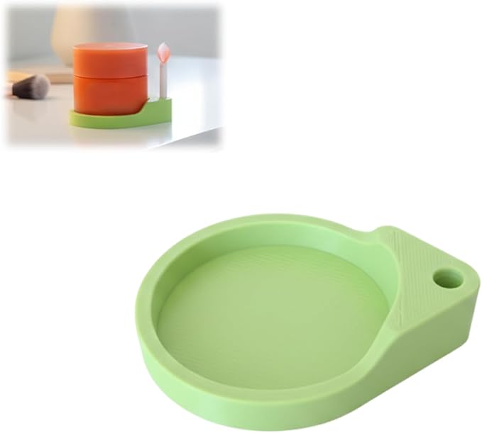 Lip Sleeping Mask Holder Base for Laneige, Vanity Organizer Stand, Lip Care Storage with Applicator Holder, Space Saving Cosmetic Accessory (Green)