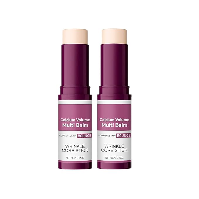 2 Pcs Calcium Multi Balm,Anti-aging Firming & Sagging Wrinkle Care Collagen Calcium Multi Stick.