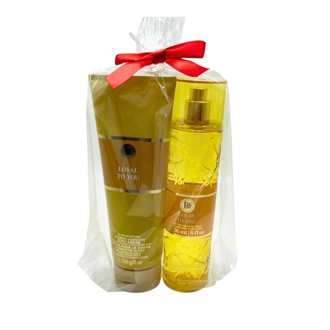 Bath & Body Works LOYAL TO YOU Fine Fragrance Mist & Ultimate Hydration Body Cream 2-piece Gift Set with a Red Bow for Holidays - Full Size