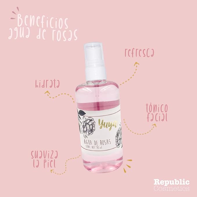 YuYa Cruelty-Free Makeup - Rose Water Toner for Glowing Skin, Deep Hydration & Maximum Nourishment. Ideal Ingredients for Healthy & Toned Skin