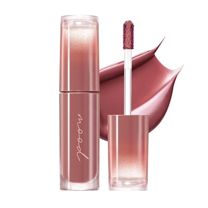 Peripera Ink Mood Glowy Tint | Lip-Plumping, Naturally Moisturizing, Lightweight, Glow-Boosting, Long-Lasting, Comfortable, Non-Sticky, Mask Friendly, No White Film (033 ROSY WISH)