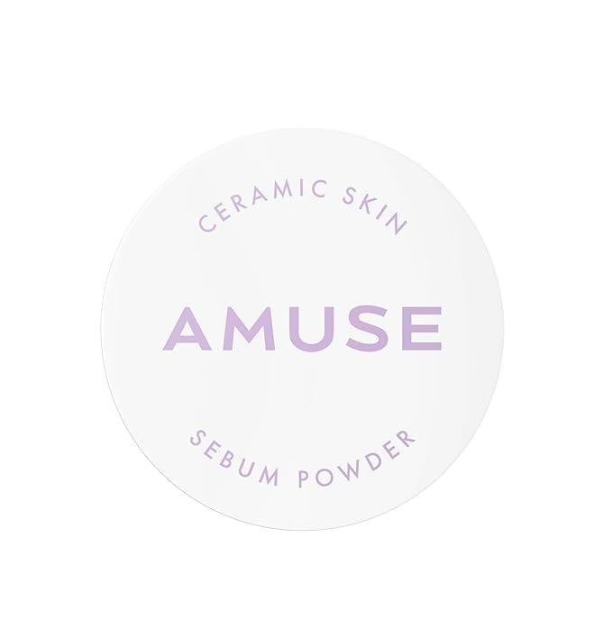 AMUSE SEOUL NEW Ceramic Skin Sebam Powder 2 Colors (Violet)】 Amuse Nosebum Pores & Sebum Cover Texture Cover Smooth Skin Adhesion Base Makeup Finish Powder Korean Cosmetics Vegan