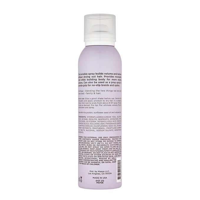 Hairitage Magic Spell Texturizing Spray - Volumizing Texture Spray Bottle for Women, Works with Straight, Wavy, Curly Hair, With Rice Protein + Sunflower Seed Oil - Enhances Styled Hair, 5.9 oz