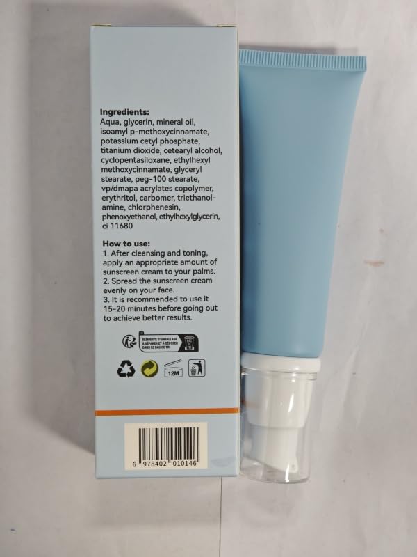 Clear Face Sunscreen SPF 50 Oil-Free, Non-Greasy Facial Sunscreen for Sensitive Skin & Acne-Prone, Hydration, Broad Spectrum UVA/UVB, Water-Resistant 80 Min, No White Cast, Reef-Safe & Vegan (2)