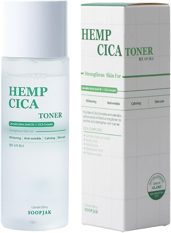 CICA Soothing Toner – Hydrating Toner with Cannabis Sativa Seed Oil, Mugwort & CICA Complex for Sensitive Skin (4.05 fl oz)