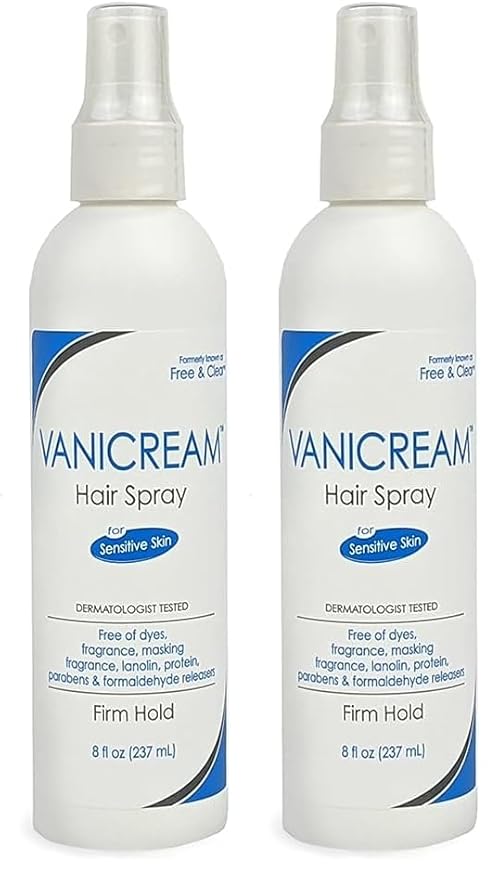 Vanicream Firm Hold Hairspray, Fragrance and Gluten Free, For Sensitive Skin, 8 Ounce, Packaging May Vary (Pack of 2)