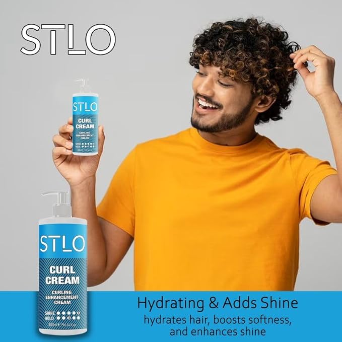 STLO Moisture Rich Curl Cream - Enhances Shine and Frizz Control - Defines Natural Curly Hair 300ml