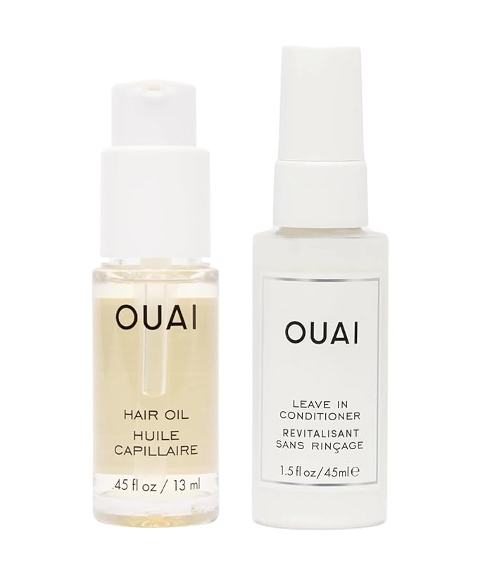 OUAI Leave In Conditioner Travel Size + Hair Oil Travel Size Bundle (2 Count)