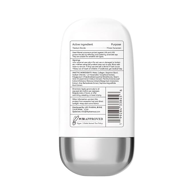 Mineral Unscented Sunscreen Lotion Broad Spectrum UVA/UVB SPF 50 1.69 US FL OZ 50 ML Paranbens-Free Non-Greasy Dry-Touch Sweat & Water Resistant