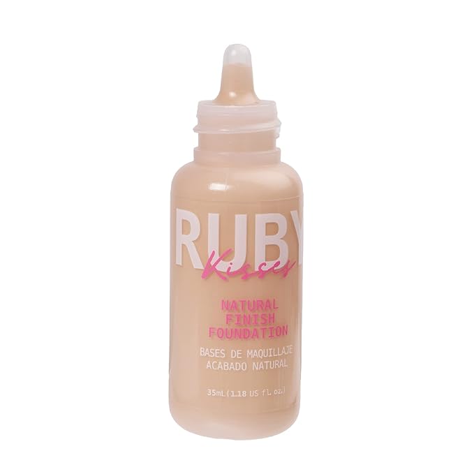 Ruby Kisses Liquid Foundation Medium Coverage, Lightweight, Natural Finish, Face Makeup for All Skin Type, Korean Makeup (Ivory)